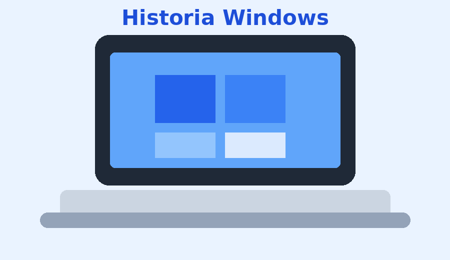 Ilustracja nowoczesnego laptopa z systemem Windows